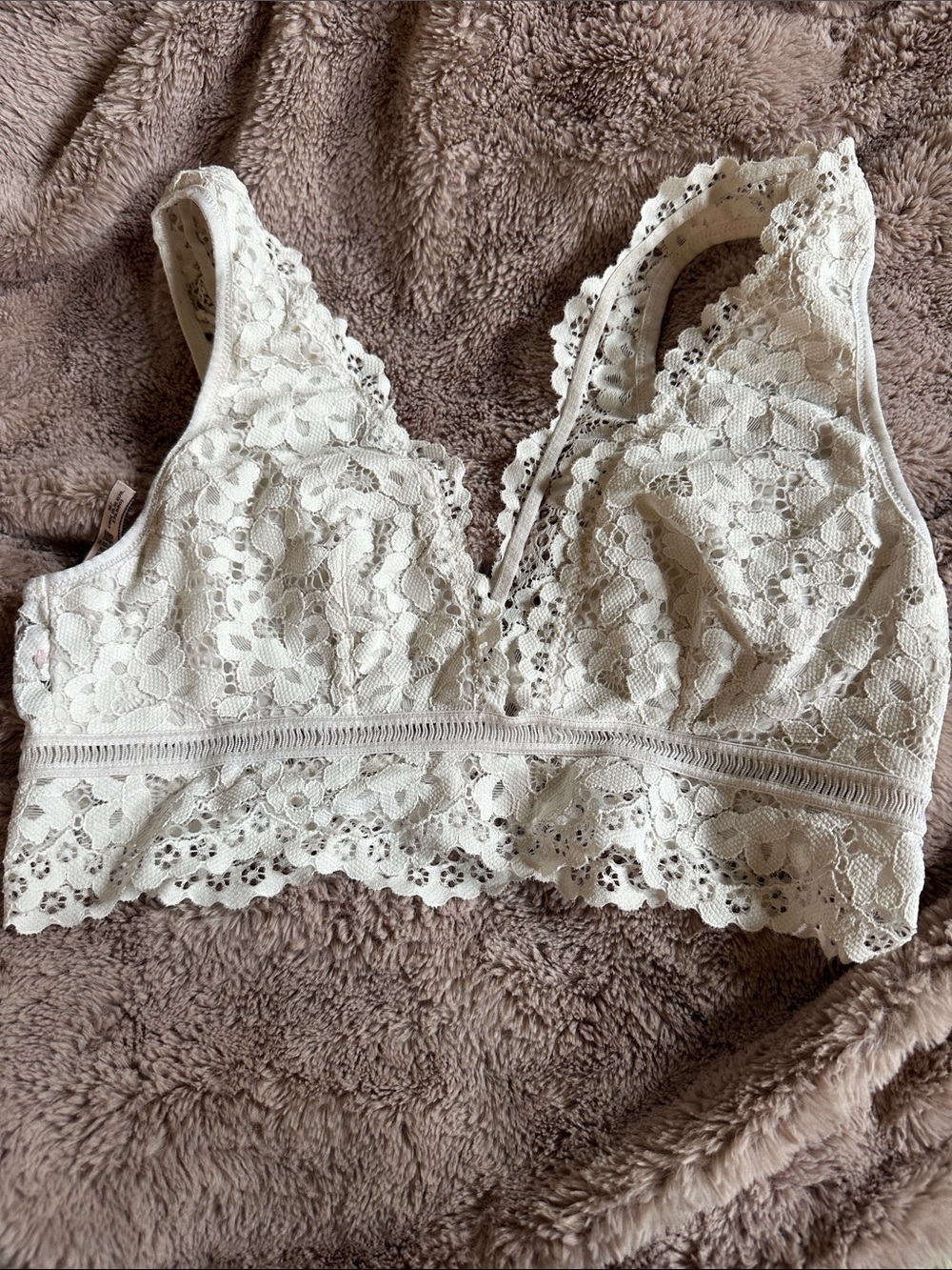 Victoria's Secret White Lace Bralette